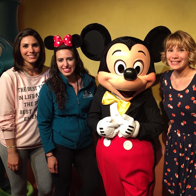 We got to meet #mickey at #Disneyland :)