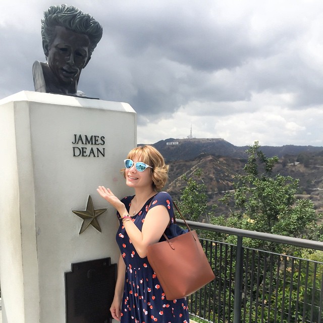 At the #GriffithObservatory with #JamesDean and the #HollywoodSign