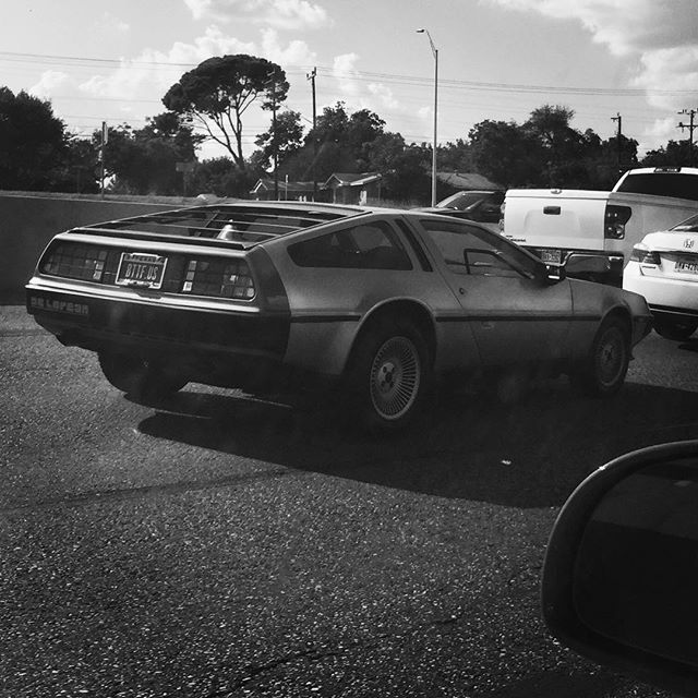 Marty McFly drove by me today #BackToTheFuture #DeLorean #TimeMachine #wherewearegoingwedontneedroads