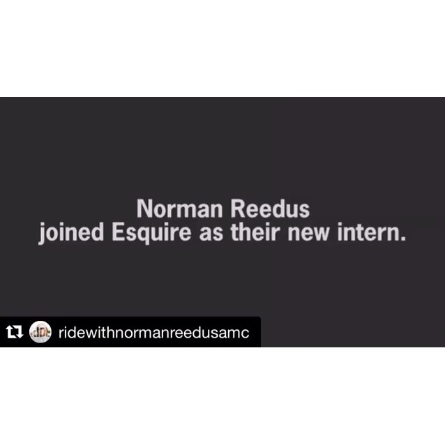 Funniest thing I've seen all day!#Repost @ridewithnormanreedusamc (via @repostapp)・・・Norman Reedus joined Esquire as an intern. #normanreedus #thewalkingdead #daryldixon #esquiremagazine #esquire