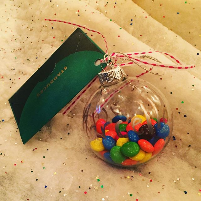 #Christmas yummies…yes!!  #ornament #candy chocolate #Starbucks