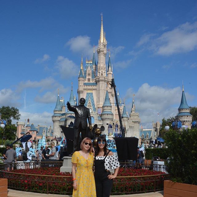 Taking our castle pics! 😀 #magickingdom #disneyworld #disney #disneychristmasspecial