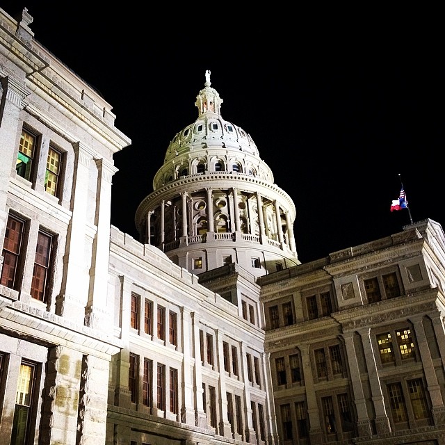 #austin Capitol at night – a great time here at #DrupalCon