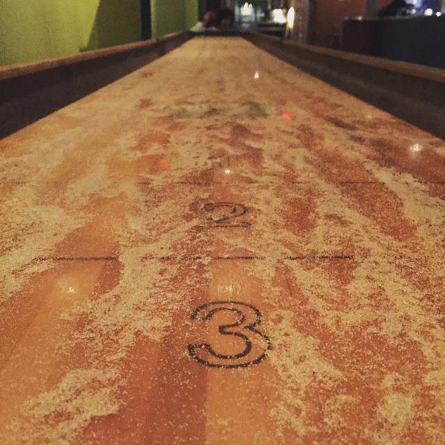 Lol @rebel_and_reese is always ready for the camera! #shuffleboard