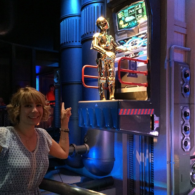 Me and #C-3PO just hanging out at #StarTours ;) #Disneyland #Disneyland60 #diamondanniversary