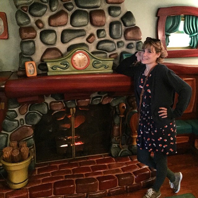 Trying to stay warm at #mickey’s house! #Disneyland