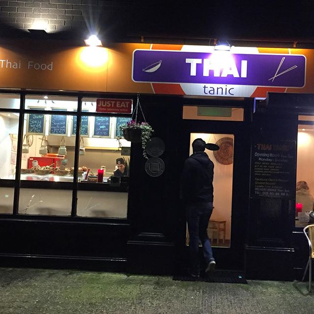 the BEST name ever for a #Thai place in the city where they built the #titanic. yes – we did eat there lol #thaitanic #belfast #northernireland