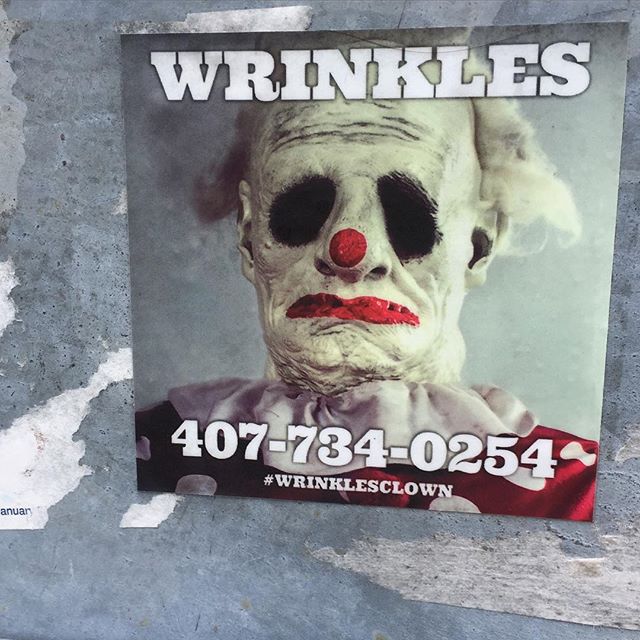 Another random #creepy #wrinklesclown sticker #killitwithfire #clown #scaredtheshitoutofme #creepyaf