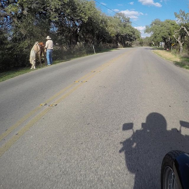 No doubt this is #texas – #ride #motorcycle #gopro #horse #cowboy #goprohero4