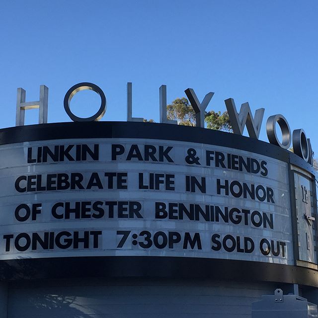 Such an amazing & special night @hollywoodbowl @chesterbe #linkinpark #ripchester #chesterbennington #makechesterproud #fuckdepression